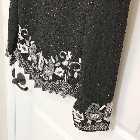 Draper’s & Damon’s Vintage Beaded Evening Top, Size PM - Picture 3 of 4
